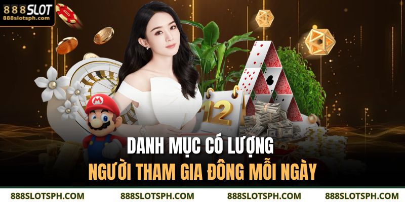 Danh mục có lượng người tham gia đông mỗi ngày